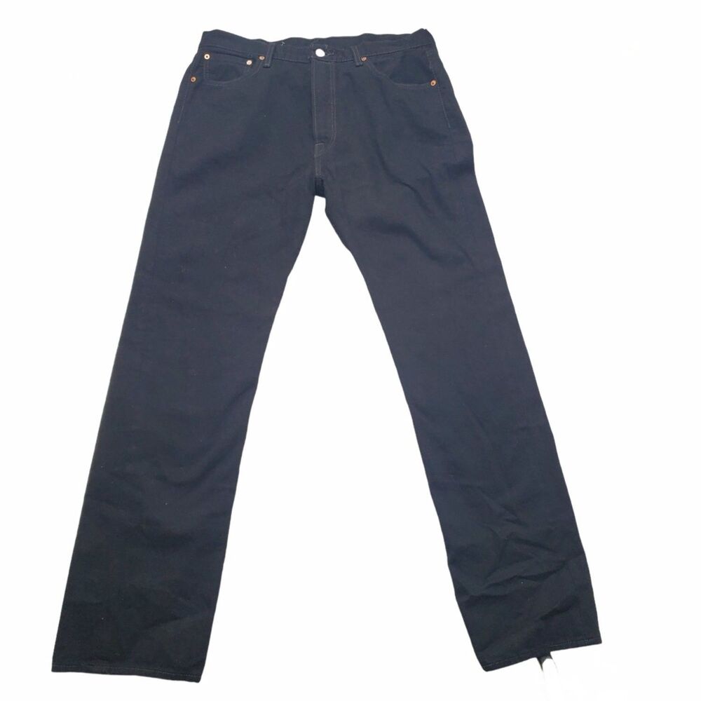 Levi's 501 Original Fit Black Denim Jeans Mens Size 36x34 Straight Leg